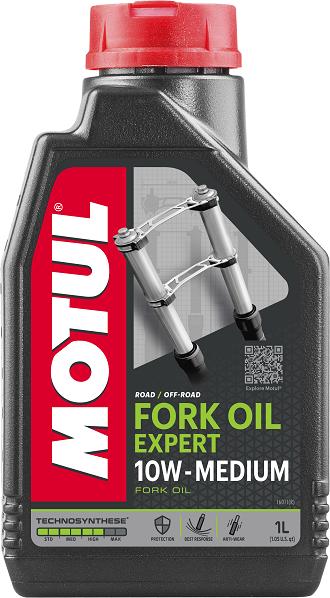 Motul 114074 - OLEJ MOTUL FORK OIL EXPERT MEDIUM 10W 1L - AMORTYZATORY TELESKOPOWE - HYDRAULICZNY