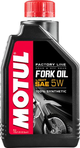 Motul 114076 - OLEJ MOTUL FORK OIL FACTORY LINE LIGHT 5W 1L - AMORTYZATORY TELESKOPOWE