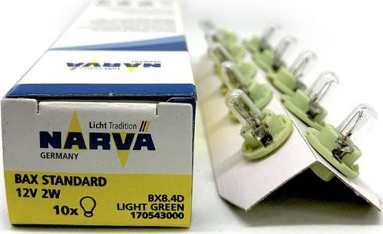 Narva 17054 - ZAROWKA Z OPRAWA 12V 2W NARVA -10SZT