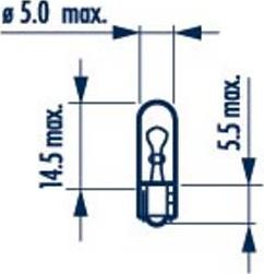 Narva 170403000 - ŻARÓWKA W1.2W 24V-1.2W W2X4.6D CAŁOSZKLANA 10SZT BRAK ECE