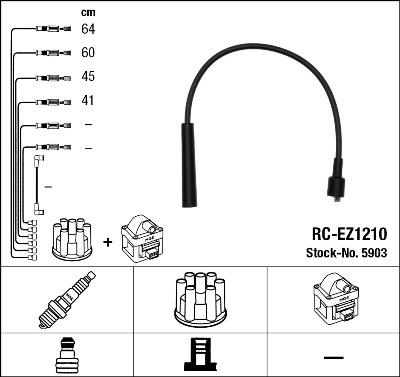 NGK 5903 - PRZEWODY WYS. NAP. MAZDA 323 1.3-1.4 16V 96-