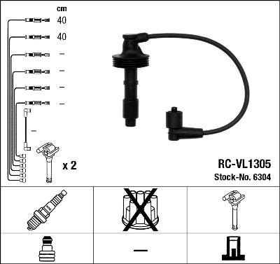 NGK 6304 - PRZEWODY WYS. NAP. VOLVO S40-V40 1.6-2.0B16V