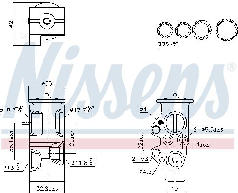 NISSENS 999428 — Zawór rozprężny, klimatyzacja