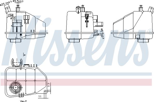 NISSENS 996264 — Zbiorniczek wyrównawczy, płyn chłodzący