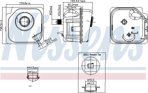 NISSENS 996206 — Zbiorniczek wyrównawczy, płyn chłodzący