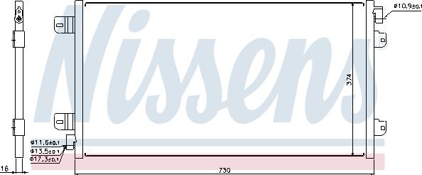 NISSENS 94659 - Skraplacz klimatyzacji