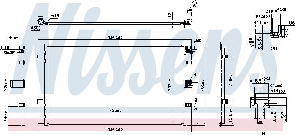 NISSENS 940902 - Skraplacz klimatyzacji
