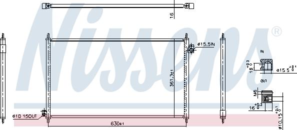 NISSENS 940917 — Skraplacz, klimatyzacja