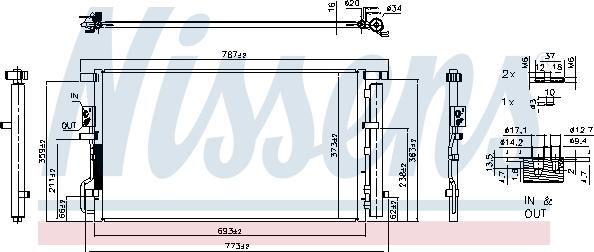 NISSENS 940939 — Skraplacz, klimatyzacja