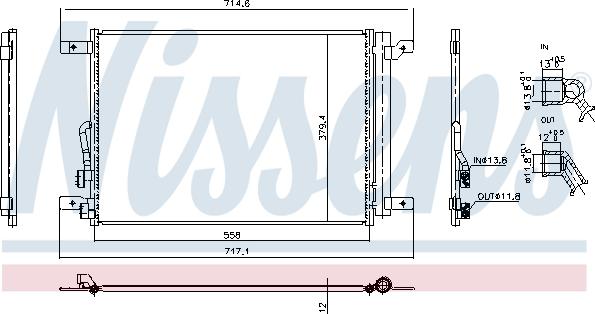 NISSENS 940974 — Skraplacz, klimatyzacja