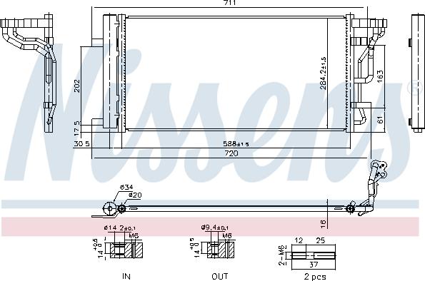 NISSENS 940978 - Klimatyzacja (A/C) Chłodnica/wymiennik ciepła