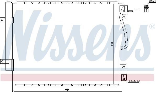 NISSENS  940436 - CHLODNICA DO KLIMAT.KIA SORENTO 06-