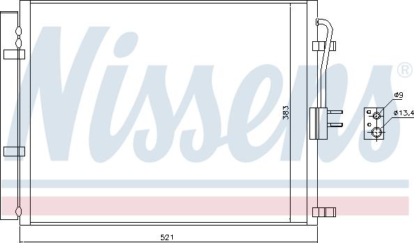 NISSENS 940428 - CHLODNICA DO KLIMAT. KIA CEED 12-