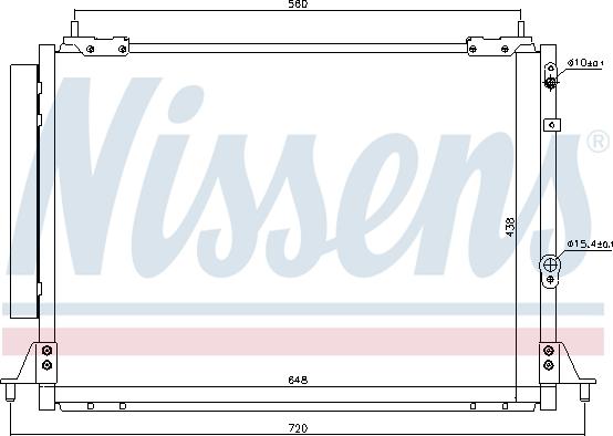 NISSENS 940188 - CHLODNICA DO KLIMAT.TOYOTA HIACE 07-