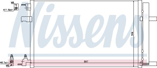 NISSENS 940135 - Skraplacz klimatyzacji