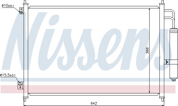 NISSENS 940121 - Skraplacz klimatyzacji