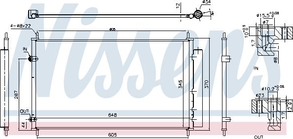 NISSENS 940804 - CHLODNICA DO KLIMAT. YARIS 10-