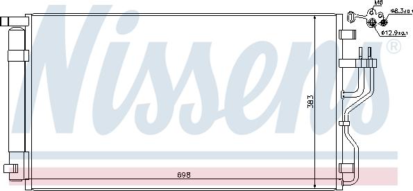 NISSENS  940208 - CHLODNICA DO KLIMAT.HYUNDAI IX35 2.0 09-