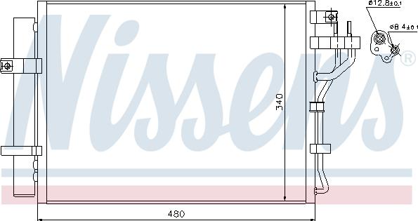 NISSENS  940219 — Skraplacz, klimatyzacja