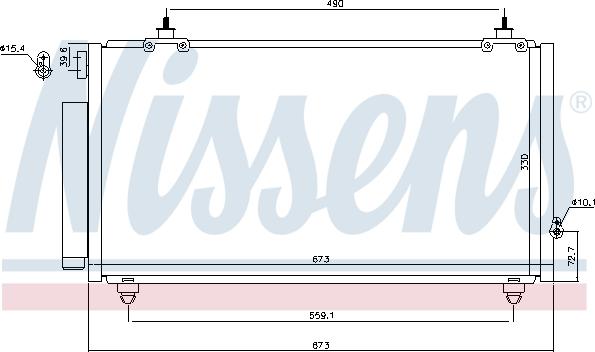 NISSENS 940710 - SKRAPLACZ KLIMATYZACJI TOYOTA CELICA T230 99-