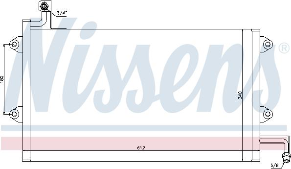 NISSENS 94164 - Skraplacz klimatyzacji