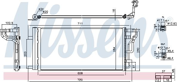NISSENS 941289 — Skraplacz, klimatyzacja