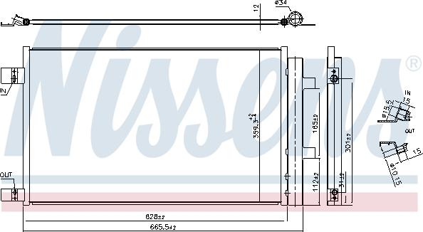 NISSENS 941284 — Skraplacz, klimatyzacja