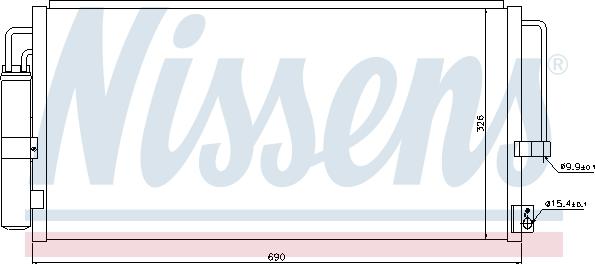 NISSENS 94884 - CHLODNICA DO KLIMAT.IMPREZA 1.6 00-