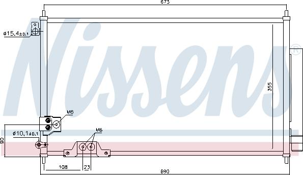 NISSENS 94788 - Skraplacz klimatyzacji