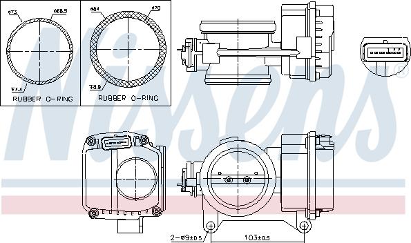 NISSENS 955096 — Korpus przepustnicy