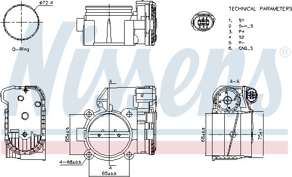 NISSENS 955069 - Przepustnica powietrza
