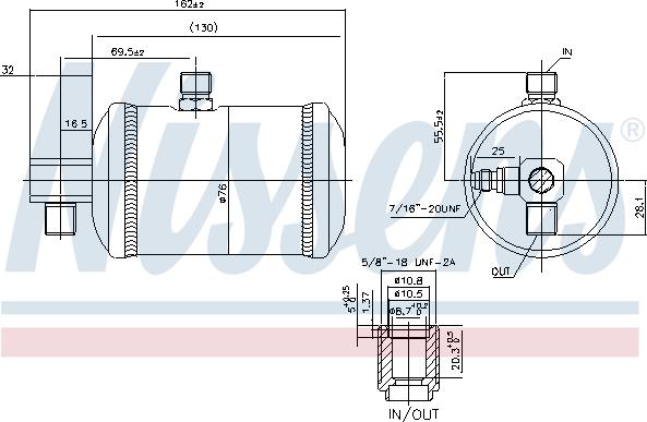 NISSENS 95100 - OSUSZACZ KLIMATYZACJI  CITROËN XANTIA X1. X2 93-