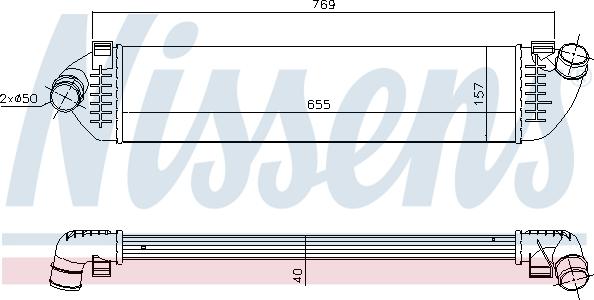 NISSENS 96481 — Chłodnica powietrza doładowującego