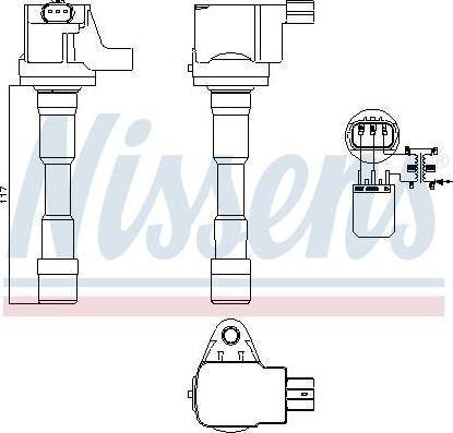NISSENS 966438 - CEWKA ZAPŁONOWA HONDA CIVIC VIII HATCHBACK FN FK 1.4 08-