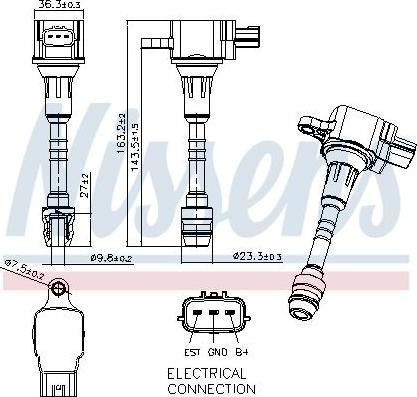 NISSENS 966026 - CEWKA ZAPŁONOWA
