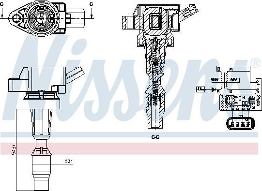 NISSENS 966852 - Cewka zapłonowa