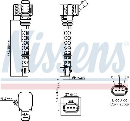 NISSENS 966329 - CEWKA ZAPŁONOWA