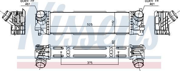 NISSENS 961596 — Chłodnica powietrza doładowującego