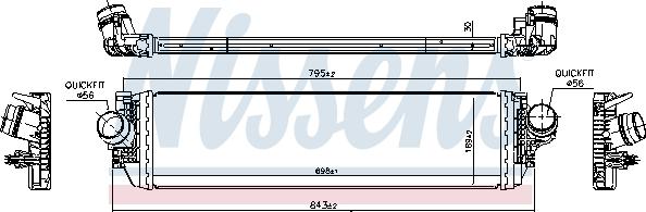 NISSENS 961504 - Chłodnica powietrza dolotowego