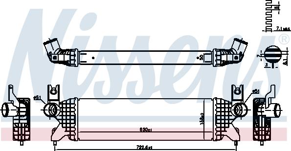NISSENS 961507 - Chłodnica powietrza dolotowego