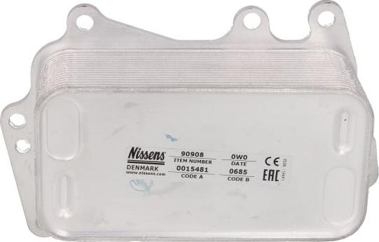 NISSENS 90908 — Chłodnica oleju, automatyczna przekładnia