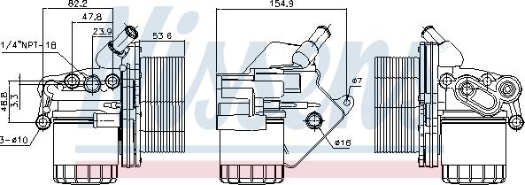NISSENS 90893 — Chłodnica oleju, olej silnikowy