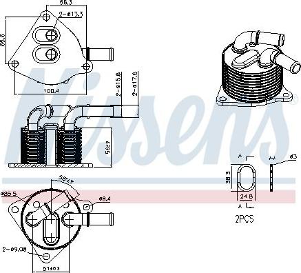 NISSENS 91548 — Chłodnica oleju, automatyczna przekładnia