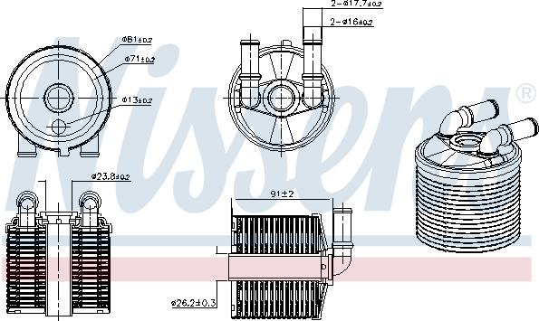 NISSENS 91506 — Chłodnica oleju, automatyczna przekładnia
