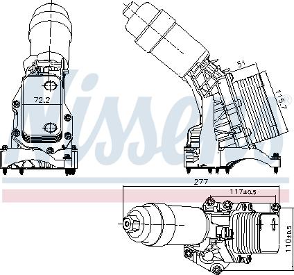 NISSENS 91395 — Chłodnica oleju, olej silnikowy
