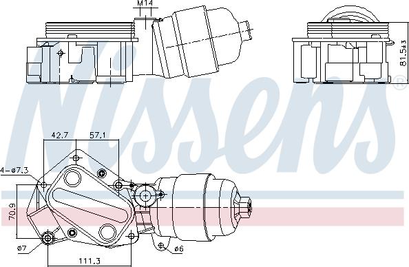 NISSENS 91357 - Chłodnica oleju