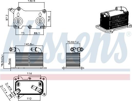 NISSENS 91368 — Chłodnica oleju, olej silnikowy