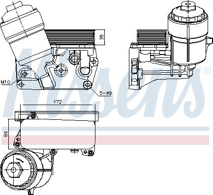 NISSENS 91310 — Chłodnica oleju, olej silnikowy