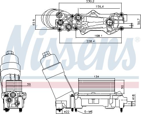 NISSENS 91336 — Chłodnica oleju, olej silnikowy
