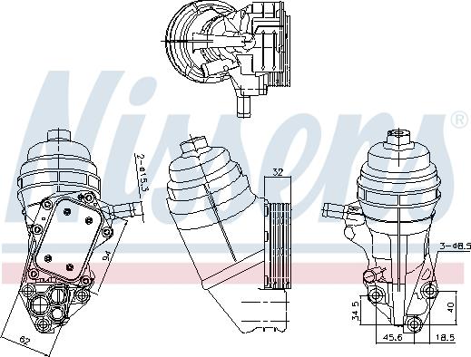 NISSENS 91320 — Chłodnica oleju, olej silnikowy